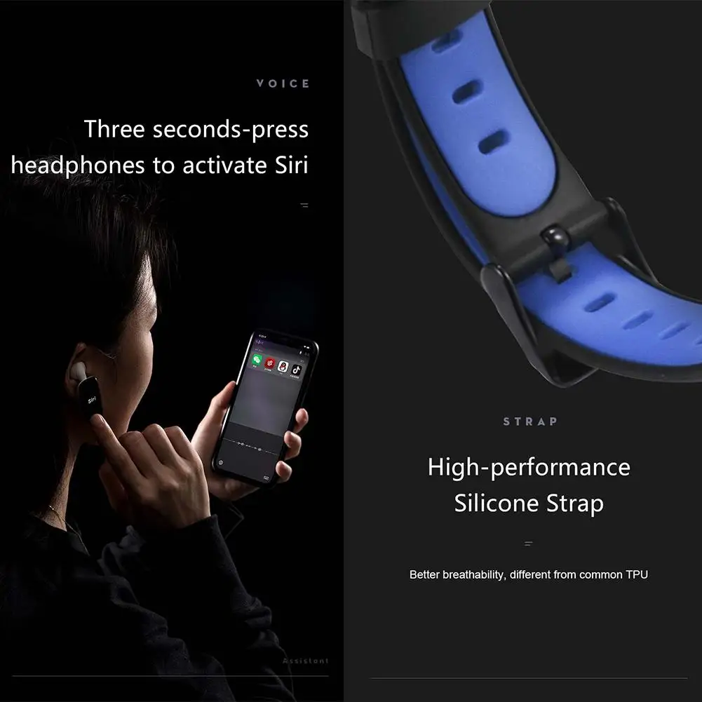 S1 Смарт 2-в-1 Bluetooth Смарт часы с Беспроводной гарнитура монитор сердечного ритма многофункциональный спортивный браслет стерео Hi-Fi наушники