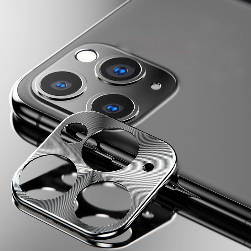 Silver case Metal Case on For iPhone X Camera Lens Screen Protector Bumper Cover for iPhone XS MAX XR XSMAX X 11 Pro Max Ring Tempered Glass - Цвет: Silver case