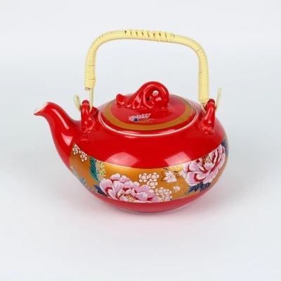 Китайская традиционная Античная Красная Свадебная керамическая чашка для чая поднос для чашек кунгфу Чайный набор tureen gaiwan фарфор женитьба подарок - Цвет: 6