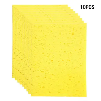 

Clearning Cleaner 10Pcs Kitchen Cleaning Sponge Brush Bowl Dish Washing Cloth Rags Wipers Tool Lens Phone Screen 1.5x12x16cm