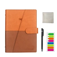 A5 Erasable Notebook Paper Leather Reusable Smart reusable Notebook Cloud Storage Flash Storage PU  leather cover 1