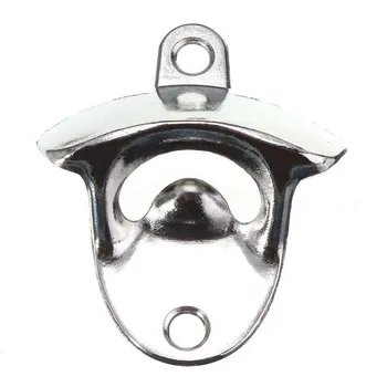 

10X Nickel Alloy Wall Mount Bar Wine Beer Soda Glass Cap Bottle Opener Open Tool