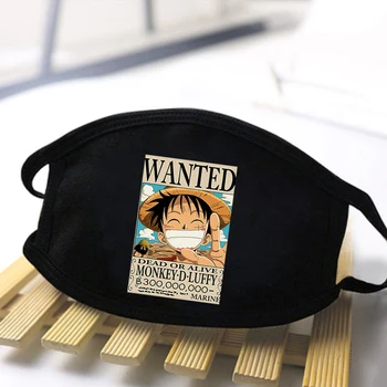 

One Piece Print 2020 Mask Dustproof Breathable Black Mens/Women Reusable Anti Haze Windproof Funny Comfortable Funny Cute Masks