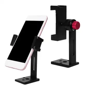 

Manbily Mobile Phone Bracket Aluminium Desktop Mobile Phone Bracket with Cold Shoe Mount Cellphone Clip for 4.5-8CM Smartphone