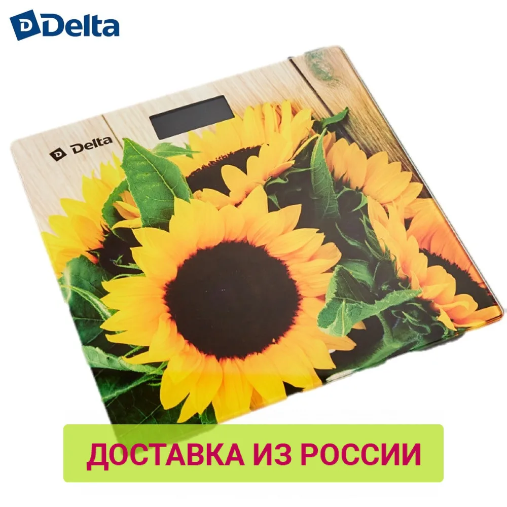 Весы для ванной комнаты DELTA &quotБукет подсолнухов&quot электронные|Напольные весы| |