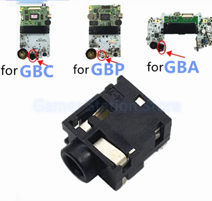 Headphone Headset Earphone Jack Port Socket Connector for Gameboy GBA