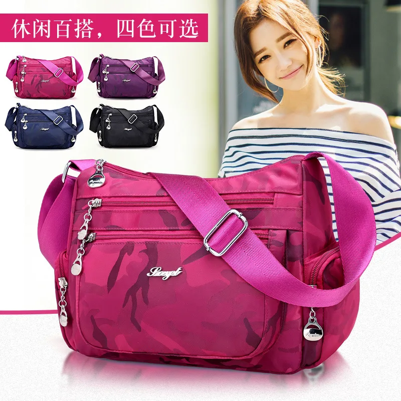 

2020 New Style Spring Summer Nylon Camouflage Shoulder Bag Europe And America Versatile Trend Women's Oblique Bag