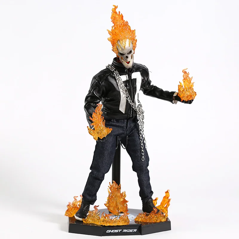 Агенты Щ. И. Т. Щит Ghost Rider 1/6 Масштаб ПВХ фигурка Коллекционная модель игрушки с светодиодный свет