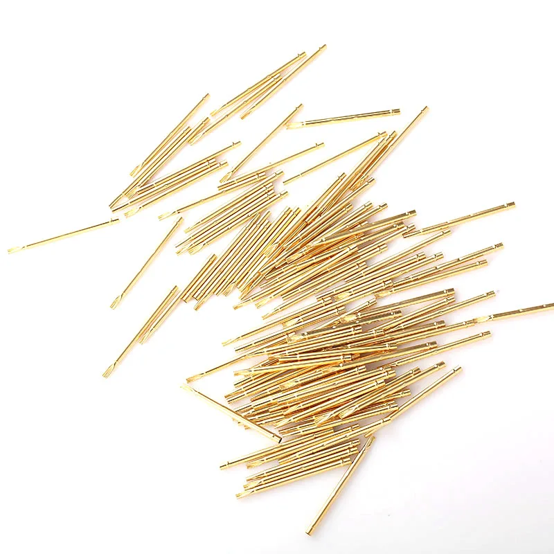 20/100PCS R100-2S Test Pin P100-B1 Receptacle Brass Tube Needle Sleeve Seat Solder Connect Probe Sleeve 29.2mm Outer Dia 1.67mm