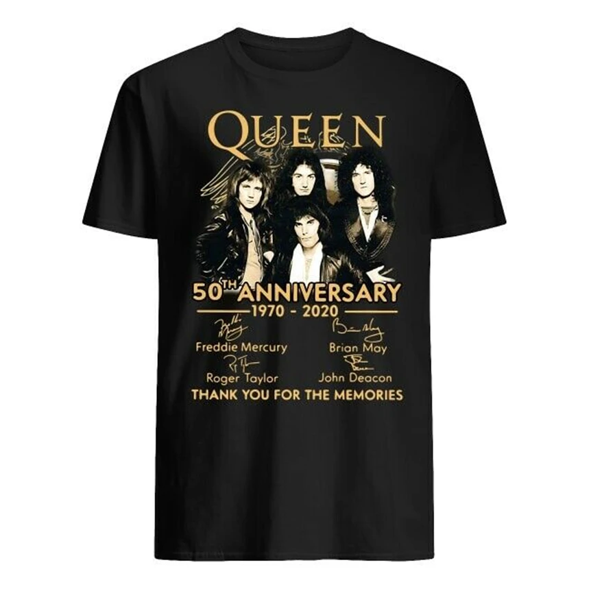 

Queen 50Th Anniversary 1970-2020 Thank You For The Memories Shirt High Quality Tee Shirt