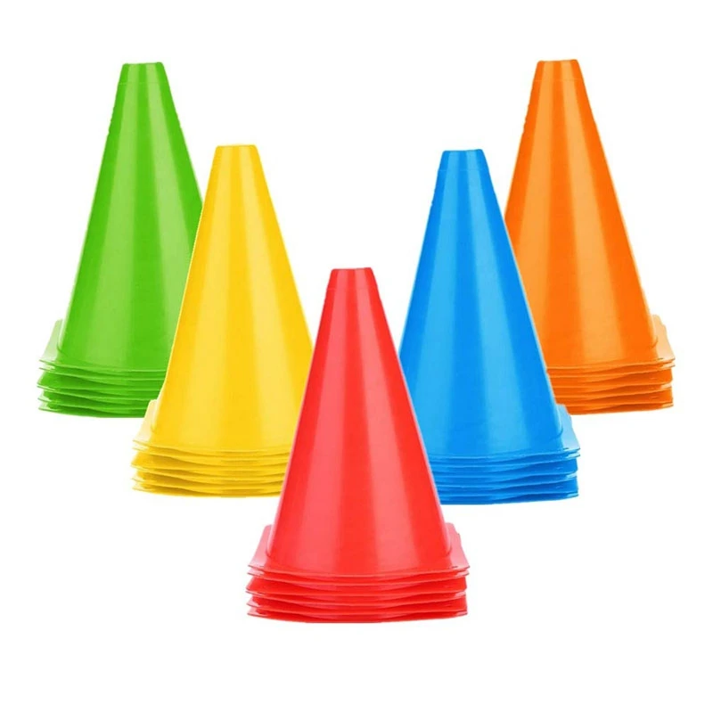 25 Piece Football Conical Cone Set with Training Stand and Bag Suitable for Track and Field Cone Marking Football Children's Spo
