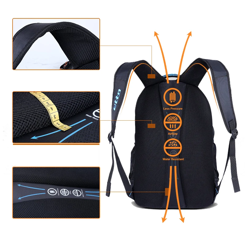 Etto, качественный мужской Независимый спортивный рюкзак для хранения обуви, баскетбольная футбольная команда, тренировочная сумка, большая спортивная сумка для фитнеса HAB370