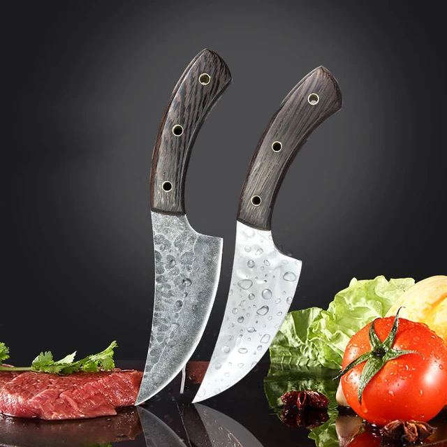 Top Quality Forged Boning Knife Butcher Knife Cleaver Fish Meat Knives  Serbian Chef Slicing Cutter Knife Kitchen Cooking Knife - AliExpress