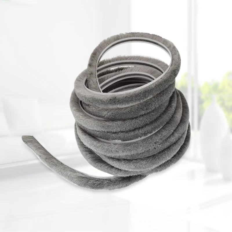 Door Seal Strip Sealing Strip Tape Window Seal Strip Sealing Tape Rubber Seal Strip Rubber Door Weatherstripping Door Weatherstripping Sealing Strip 10M Door Window Sealing Strip Soundproof Brush Seal Weather Stripping Burlete Puerta Mousse Acoustique Window Gap Foam Filler