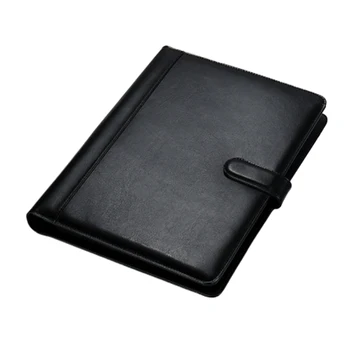 

A4 File Organizer Portfolio Folder Document Bags PU Leather Notepad Multi-function Card Holder Pen File Clip Calculator Memo