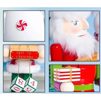 

Christmas Vintage Wooden Snowman Nutcracker Soldier Handcraft Puppet Gift 634E