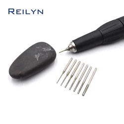 Mèches de perçage en diamant émeri Ultra long, 20 pièces, mèches abrasives en diamant émeri, aiguille d'épluchage, fraise de meulage des dents 