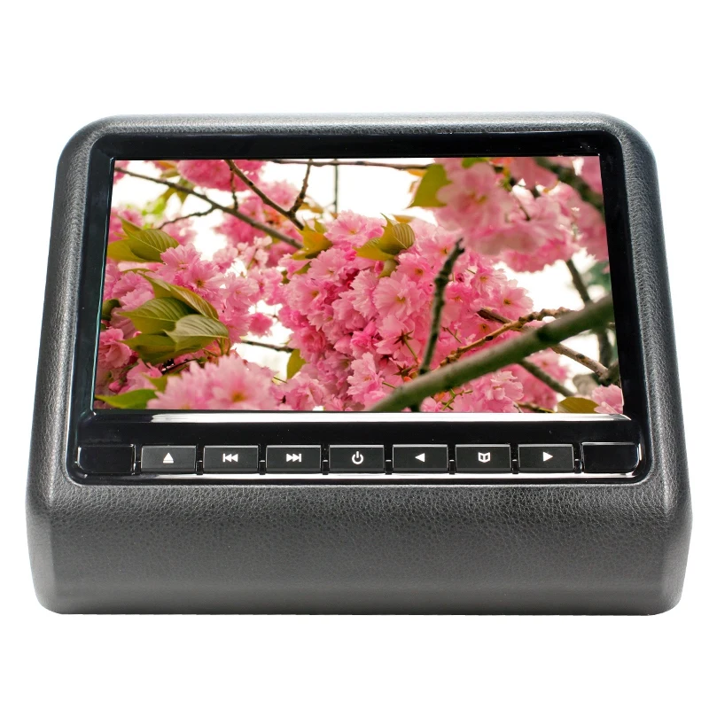 

9 Inch Car Headrest Dvd Player Rear Row Pillow Remote Control Lcd Black