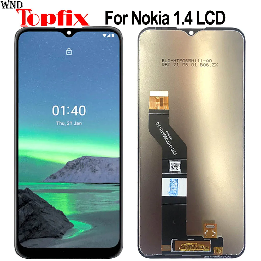 

Дигитайзер сенсорного ЖК-экрана в сборе для Nokia 1.4 6,52 дюйма, запасные части для ЖК-экрана Nokia 1.4