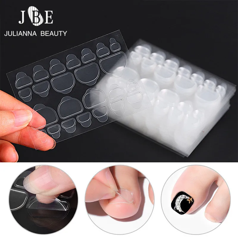 50/100/200 sheets Double Sided Toenail False Nail Art Adhesive Tape