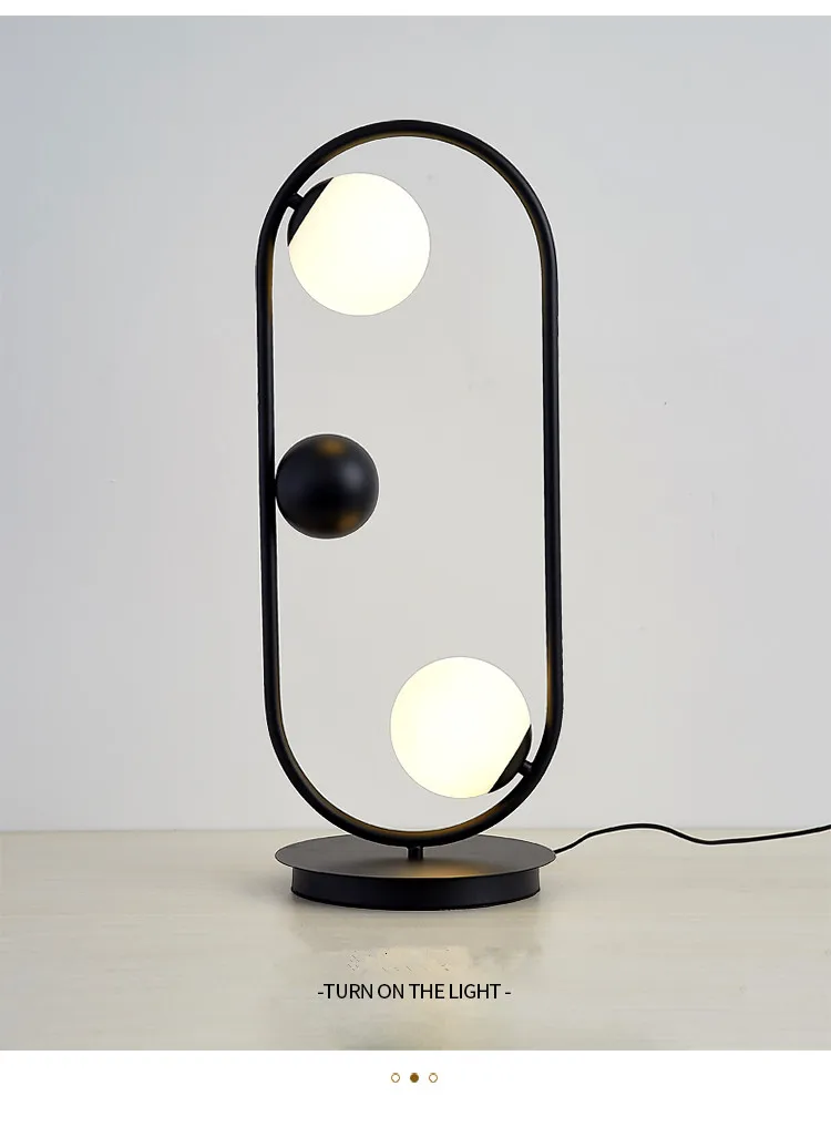 GLASS HOOP TABLE LAMP | LED GLASS BALL DESK LIGHT - Lodamer