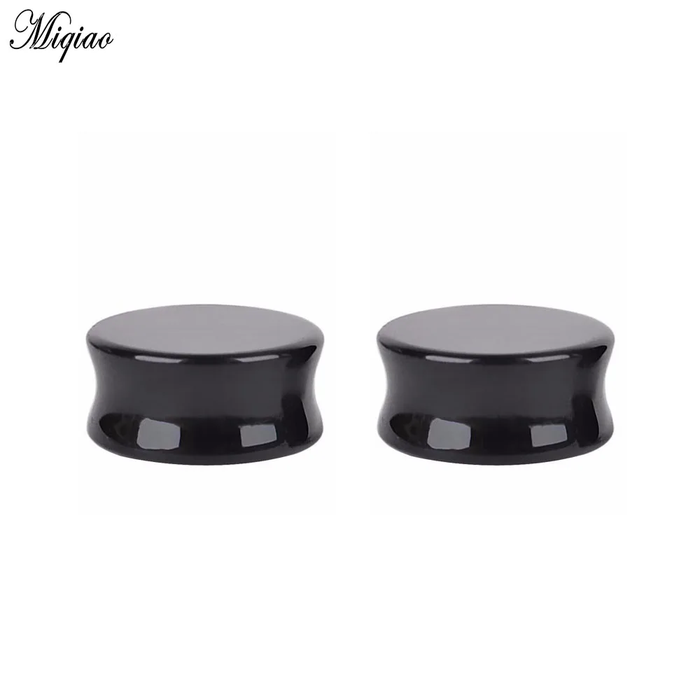 

Miqiao 2pcs Hot New Product Natural Obsidian Auricle 5mm-25mm Exquisite Piercing Jewelry