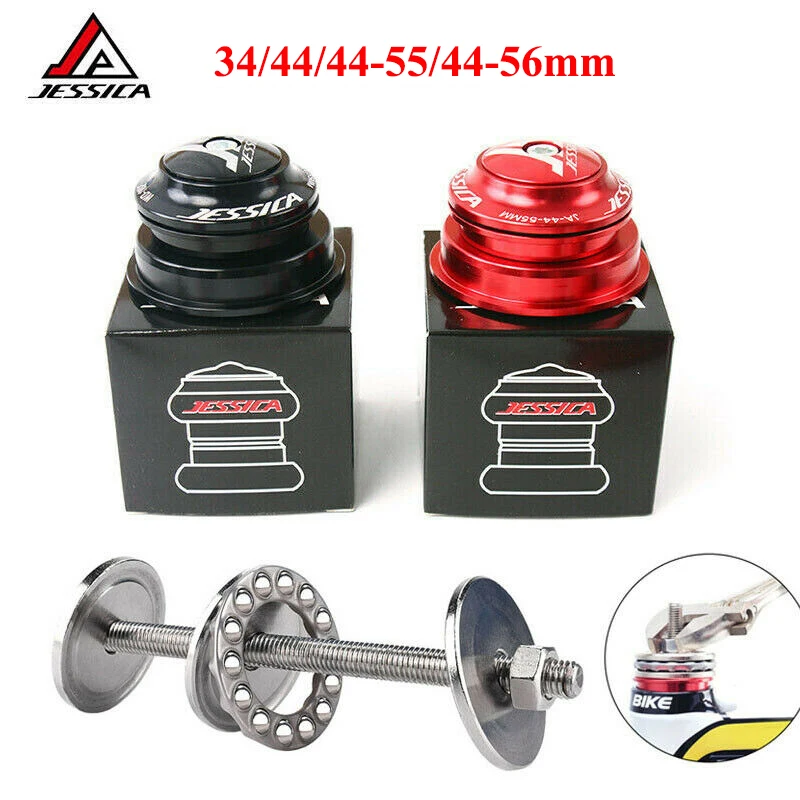 MTB Bike Headset Aluminum Alloy 34-34/44-44mm 44-55/44-56mm Bearing Headset Bicycle Bearings Bowl Set Tapered Head Tube Bowl Set MTB Bike Headset Aluminum Alloy 34-34/44-44mm 44-55/44-56mm Bearing Headset Bicycle Bearings Bowl Set Tapered Head Tube Bowl Set