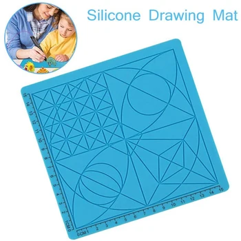 

1Pc Blue 3D Printing Copy Silicone Drawing Design Mat Drawing Tools 3D Printing Pen Design Mat For 3D Printing Pen 17cm