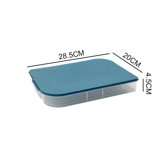 Food Storage Containers Freezer Container Plastic Food Storage Flour Freezing Box Leavening Pizza Cereals Box Food Storage Boats Blue