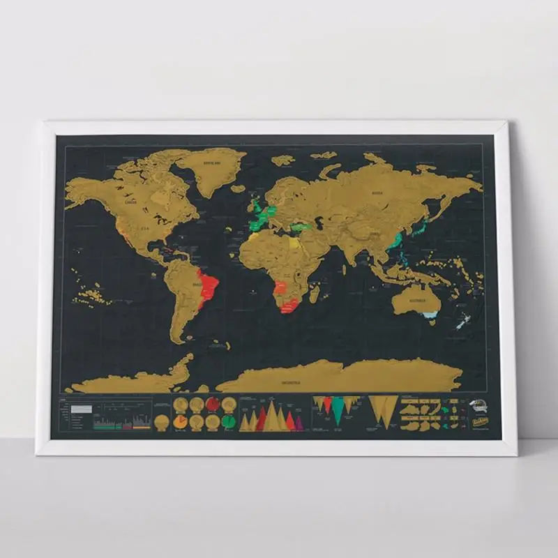 Роскошная Карта мира для путешествий, Карта мира, карта мира для путешествий, карта для комнаты, украшение для дома, офиса, наклейки на стену