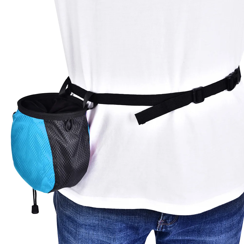 

Powder Bag Rock Climbers Outdoor Adjustable Belt Magnesium Powder Bag Climbing Gymnastics Chalk Bag With Drawstring Closure