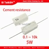 10 Uds. De resistencia al cemento, 5W, 0,1 ~ 10k ohm 5% 0,22 0,33 0,5 1 10 100 1K 10K ohm 0.1R 0.22R 0.33R 0.5R 1R 10R 100R ► Foto 1/3