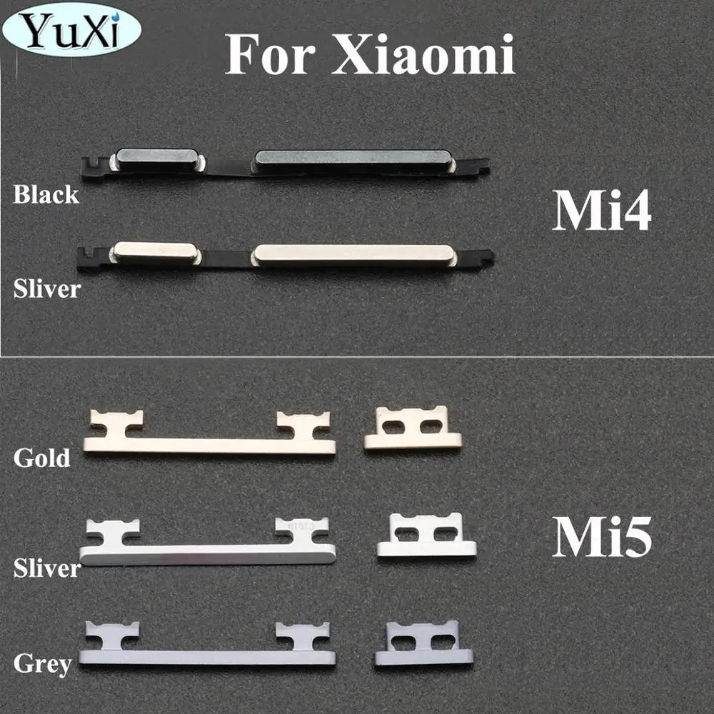 Боковые кнопки YuXi для Xiaomi mi4 mi5 кнопка питания громкости 4 5 детали замены |