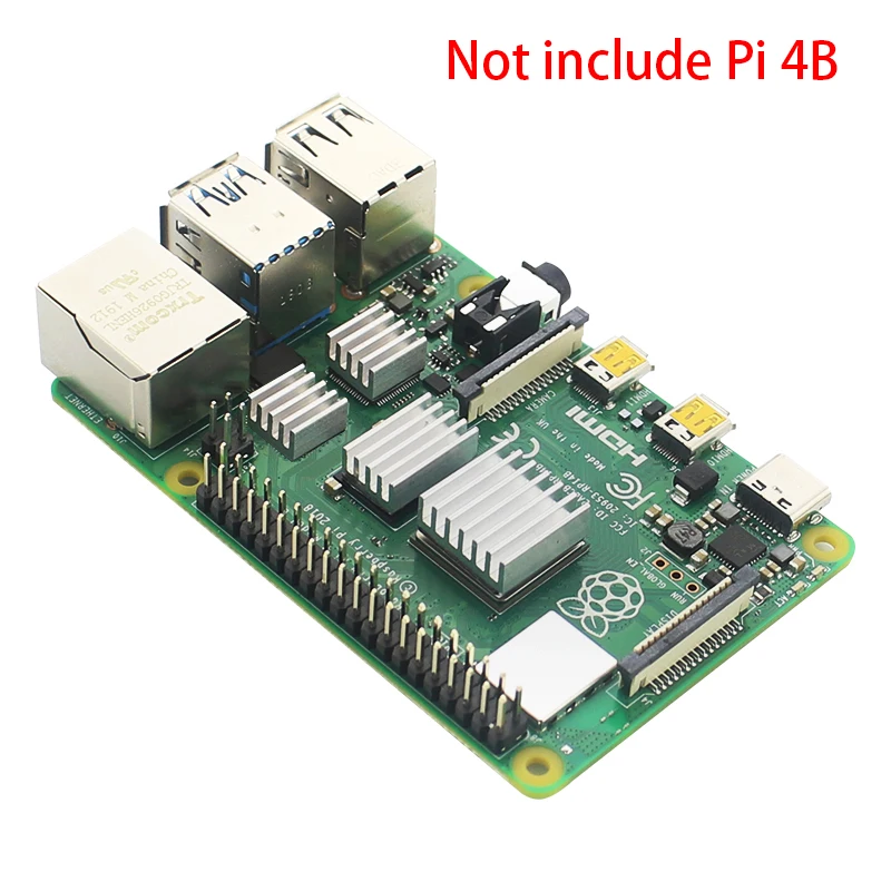 Алюминиевый Чехол Raspberry Pi 4 корпус для 4B 3 А зарядное устройство радиатор