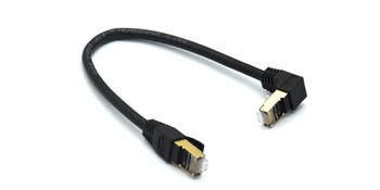 

30cm Ethernet Cable RJ45 Cat7 Lan UTP RJ45 Network Short for Cat6 Compatible Patch Cord 90 Degree Right Angle 10Gbps