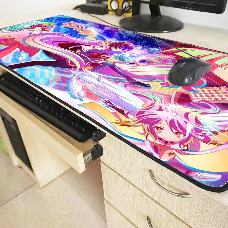 Большой коврик для мыши Mairuige из аниме NO Game No Life натурального каучука игровой