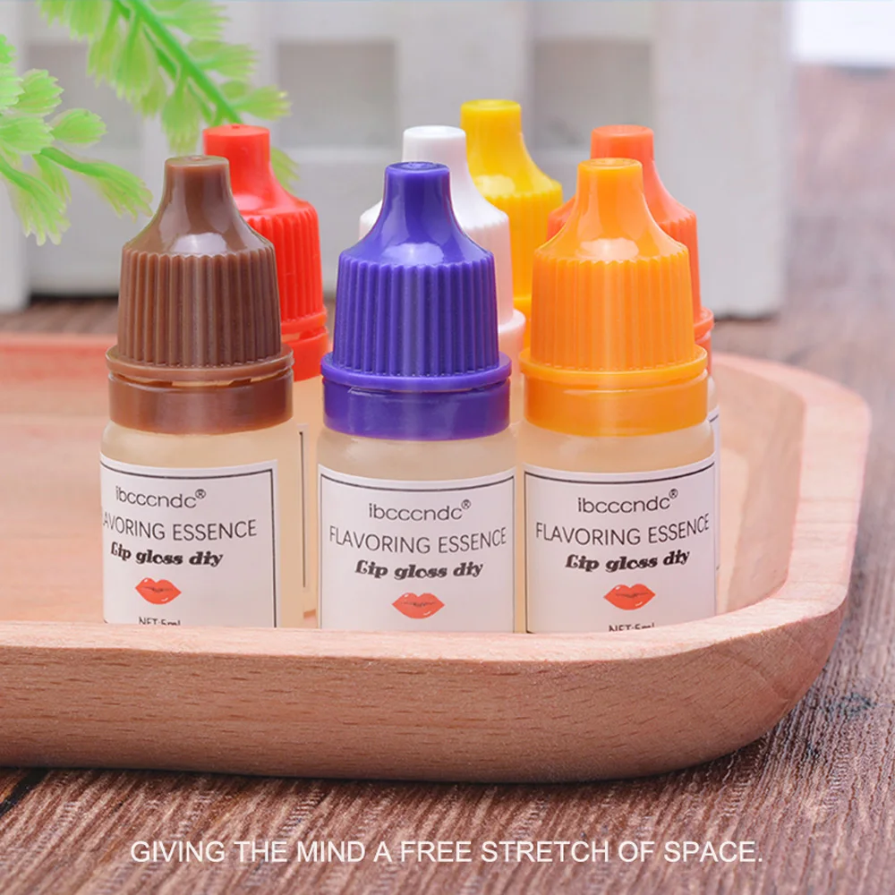 5ml 7 Flavor Natural Flavor Essence Oil Drop for Lip Gloss Diy Lipgloss Base Handmade Lipstick Fragrance Flavoring lip gloss lip makeup