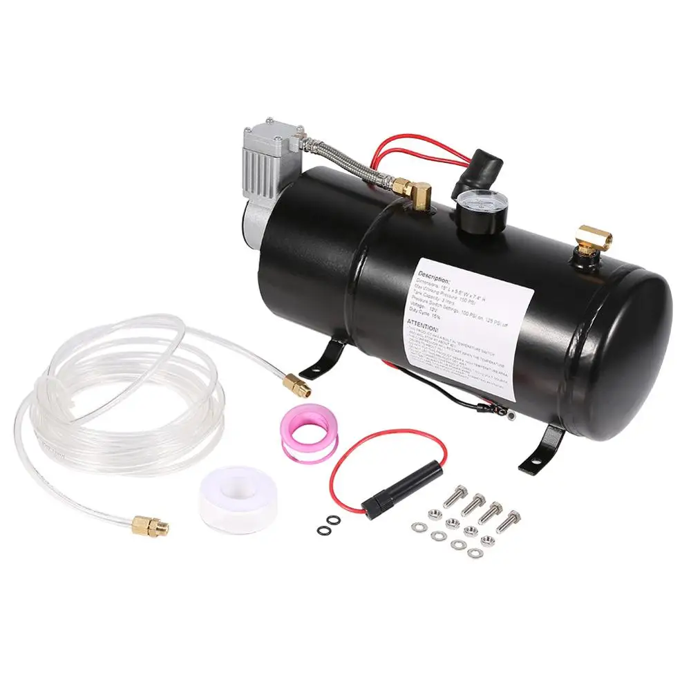 

12V Air Compressor Vehicile Tire Inflator Tools With 3 Liter Tank Air Compressor Pump For Truck Pickup On Board