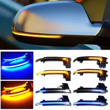 Rolagem led dinâmico turn signal light espelho lateral piscando luz repetidor blinker para audi a3 8p a4 a5 b8 q3 a6 s6 sq3 a8 d3 8k
