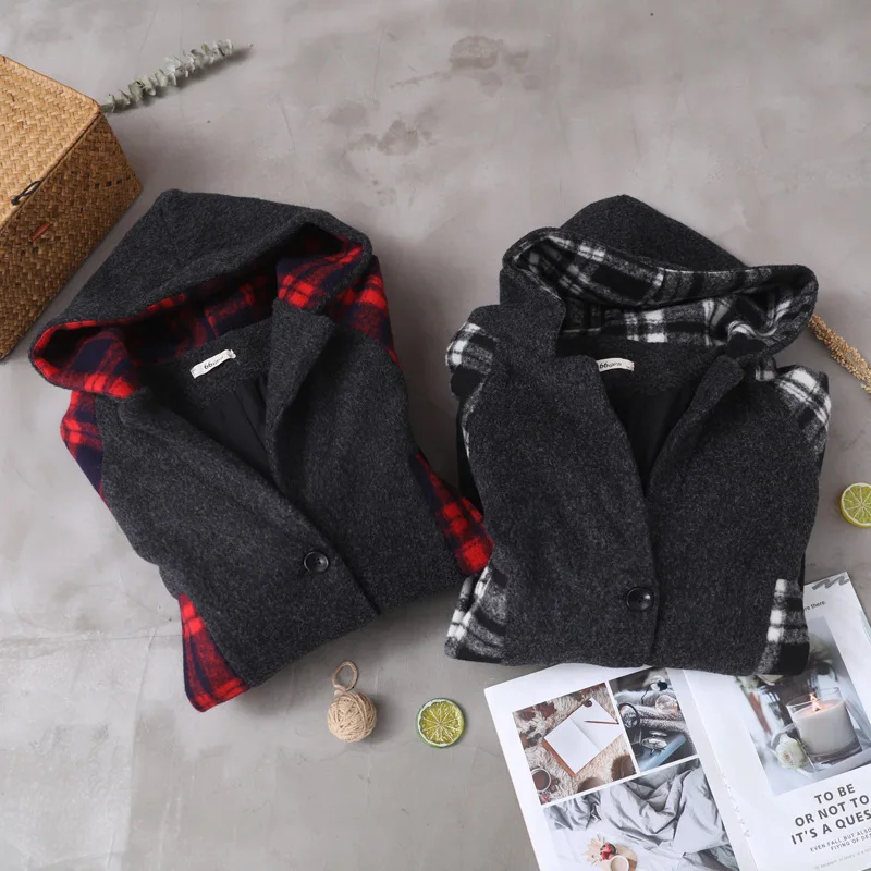 Max LuLu модная Корейская одежда зимняя женская длинная уличная одежда женские шерстяные теплые клетчатые Пальто повседневные ветровки размера плюс