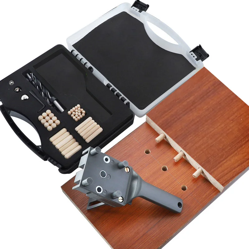 6 8 10 мм дюбель джиг Деревообработка ручной карман отверстие джиг утолщаются ABS деревянный джиг с коробкой
