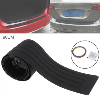 

Universal High Quality Lightweight Durable PVC Black 90CM x 7.5CM Car Trunk Door Sill Anti Scratch Rubber Strip Stickers
