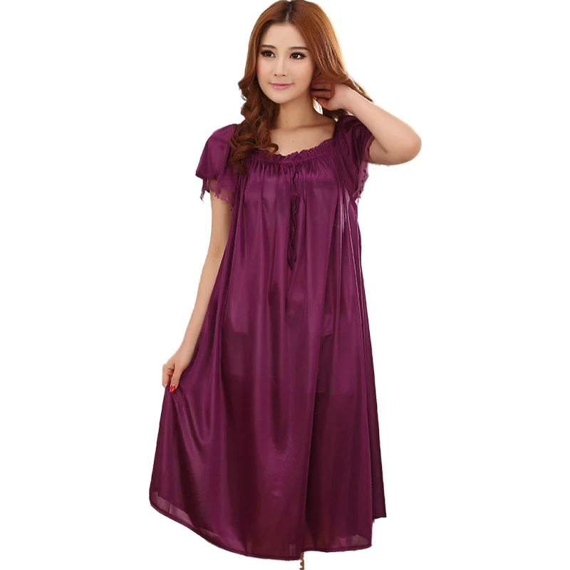 여성용 느슨한 대형 잠옷 긴 스타일 잠옷 nightdress 솔리드 ??sleepshirt 여름 드레스 수면 탑 pijama mujer