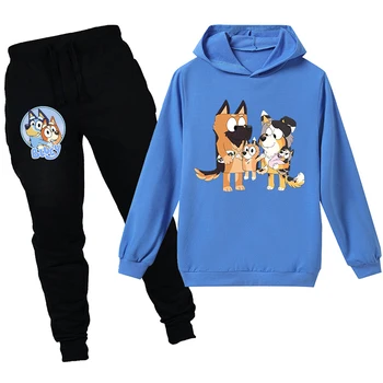 

Bingo Bluey Fashion Children Hoodies Pants 2pcs Sets Clothing Boys Clothes Baby Sweatshirts Kids Tops Girls Toddler Long Sleeved