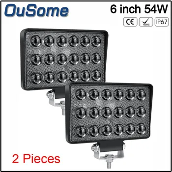 

6" LED Work Light Bar 12V 24V 54W Led Light Bar Car Work Light Combo Driving Offroad Spot Light Boat Tractor Truck 4x4 SUV ATV