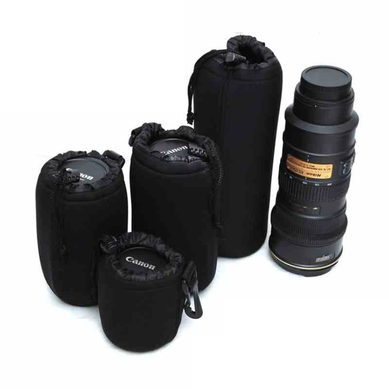 Bolsa de lente de cámara DSLR Neopreno Impermeable a prueba de golpes Bolsa Para Canon Nikon Sony