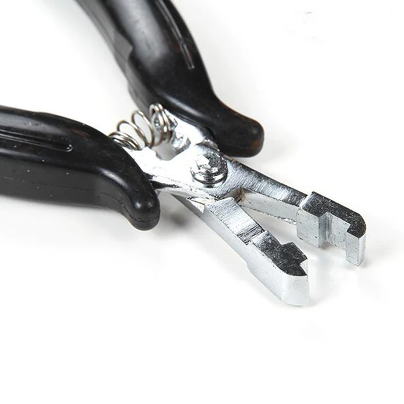 1PC Black handle Stainless Hair Pliers For Hair Extension Tools Multi Functional Hair Extension Pliers U/I/C TIP