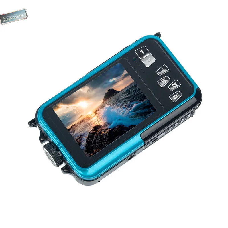 H268 цифровой Камера 3M Водонепроницаемый Камера 2,7 Inch+ 1,8 Inch двойной Экран Max 24MP 16 раз больше, чем у цифровой зум-черный