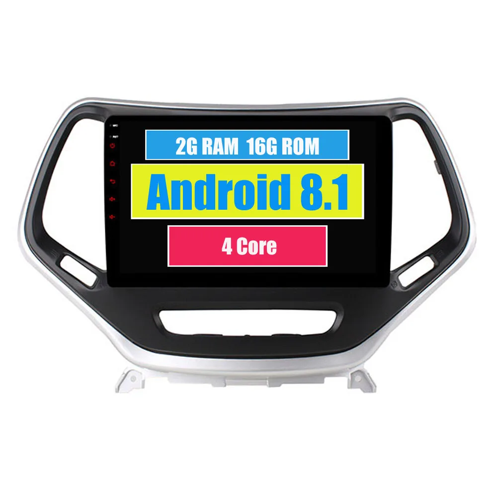 Автомобильный мультимедийный для Jeep Cherokee Android сенсорный экран радио навигация Bluetooth MirrorLink DSP+ камера заднего вида - Цвет: Android 8.1
