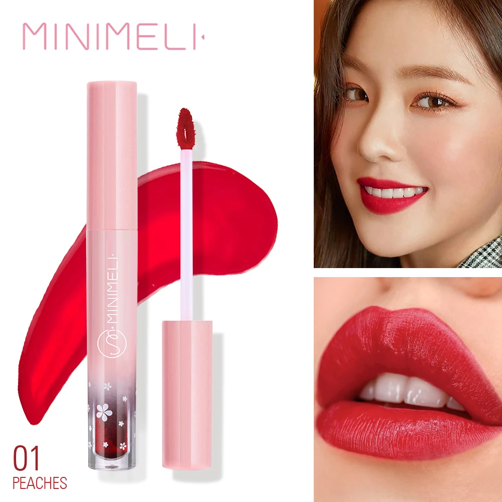 

MINIMELI 6 Colors Waterproof Multifunction Lip Gloss Long Lasting Matte Lightweight Lipstick Liquid Blusher Kiss-proof Cosmetic